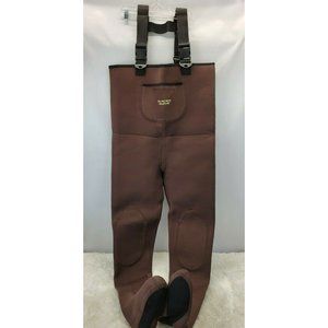 Glacier Glove Lightweight Footed Fishing Waders PVC Coated Nylon Large Brown